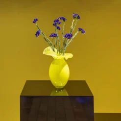 Iris vase 30 cm gul