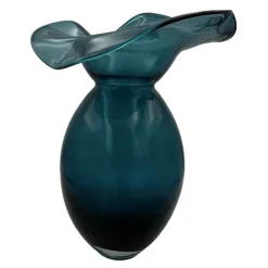 Iris vase 30 cm teal