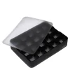 Isbitform terninger m/ lokk 3X3 cm svart