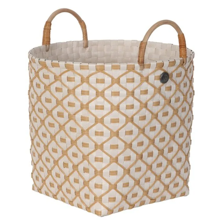 Ivy & Rose medium kurv m/håndtak 30x27 cm champagne