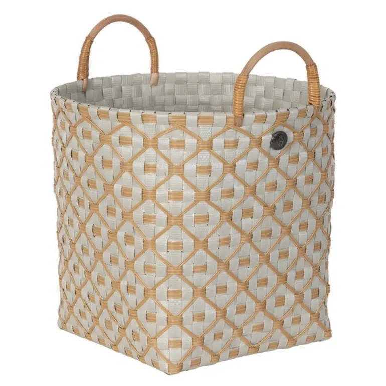Ivy & Rose medium kurv m/håndtak 30x27 cm pale grey