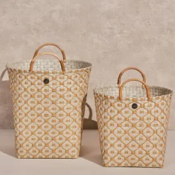 Ivy & Rose medium kurv m/håndtak 30x27 cm pale grey