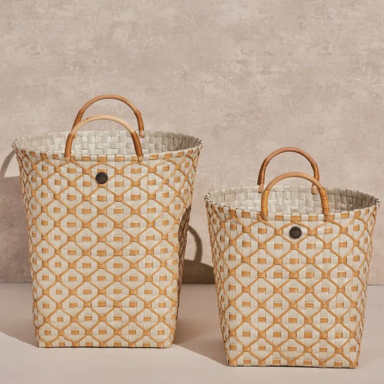 Ivy & Rose medium kurv m/håndtak 30x27 cm pale grey