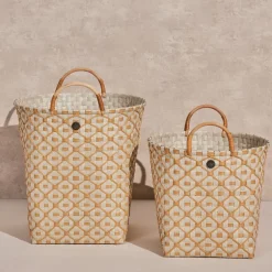 Ivy & Rose stor kurv m/håndtak 35x35 cm pale grey