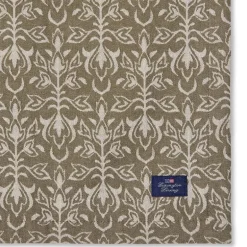 Jacquard serviett 50x50 cm ornament beige/mørk oliven