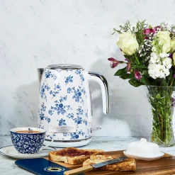 Jug elektrisk vannkoker 1,7L China Rose blå/hvit