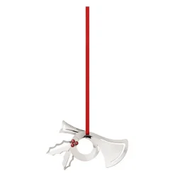 2026 juleornament horn 4,8 cm sølv