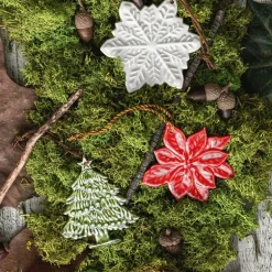 Juleornament juletre 9 cm grønn