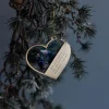 Julepynt hjerte m/fotoramme bestevenn 7x0,5 cm 14K gull