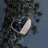 Julepynt hjerte m/fotoramme bror 7x0,5 cm 14K gull