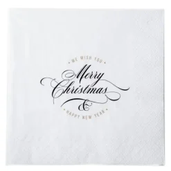 Juleserviett merry christmas 40x40 cm