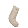 Julesokk teddy 35 cm PAPPA kremhvit