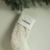 Julesokk teddy 35 cm STOREBROR kremhvit