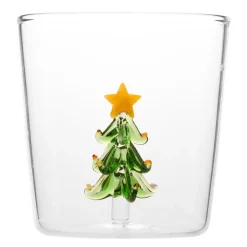 Jul vannglass med figur 35 cl juletre