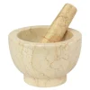 Jupiter morter 13 cm beige marmor