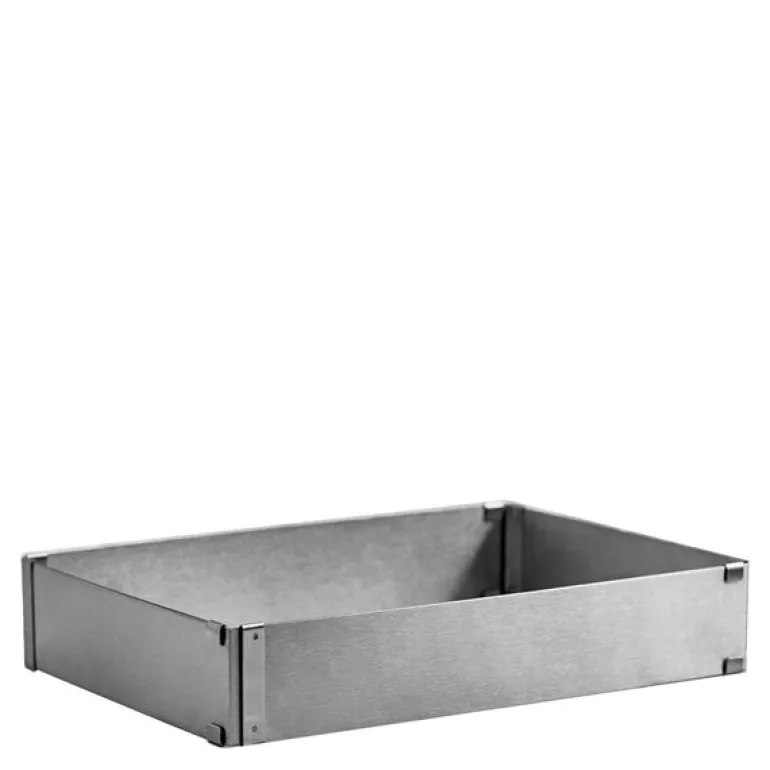 Justerbar rektangulær kakeform 18x25x5 rustfritt stål