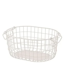 Kago lagringskurv 37x27x17 cm rund beige