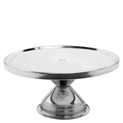 Kakefat / serveringsfat på fot 33 cm stål