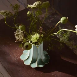 Kantarel vase 20,5 cm grønn