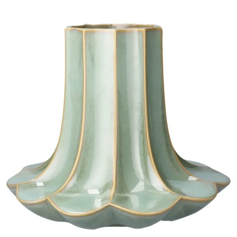 Kantarel vase 20,5 cm grønn