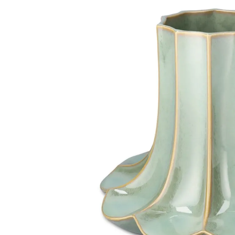 Kantarel vase 20,5 cm grønn