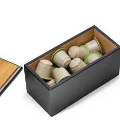 Kapselholder etui til 20 kaffekapsler svart