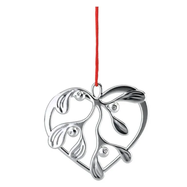 Karen Blixen ornament 6 cm Under the Mistletoe sølv