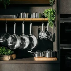 Kasserolle med lokk 16 cm/1,5L rustfritt stål