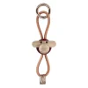 Kay Bojesen nøkkelring ape 3 cm gull/lær/bordeaux