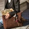 Kay Bojesen nøkkelring minifulg gull/lær/sand