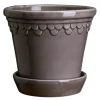 Københavner blomsterpotte 12 cm grå glasert
