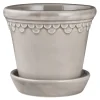 Københavner blomsterpotte 18 cm glazed perlegrå