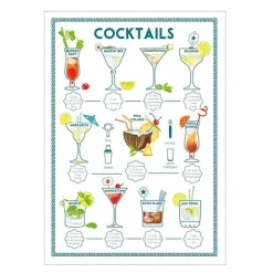 Kjøkkenhåndkle 50x72 cm Cocktails