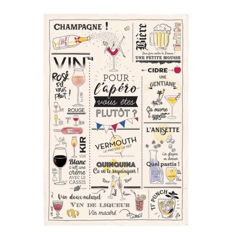 Kjøkkenhåndkle 48x72 cm Tid for cocktails