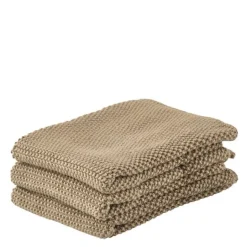 Kjøkkenklut bomull 27x27 cm 3 stk khaki