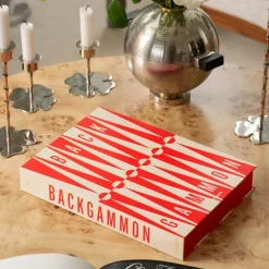 Klassisk backgammon Art of Backgammon rød/cream