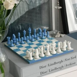 Klassisk sjakkspill dusty blue