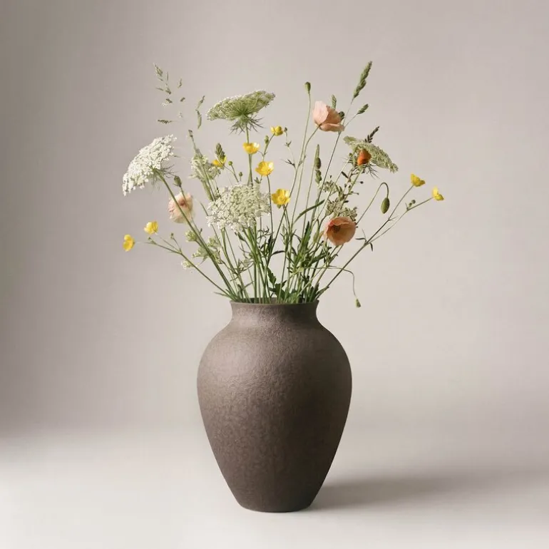 Knabstrup vase 27 cm bark