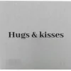 Kort 8x8 cm hugs & kisses