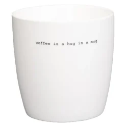 Krus Big Coffee Is a Hug 45 cl hvit