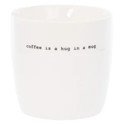 Krus coffee is a hug 30 cl hvit