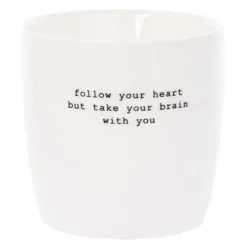 Krus follow your heart 30 cl hvit