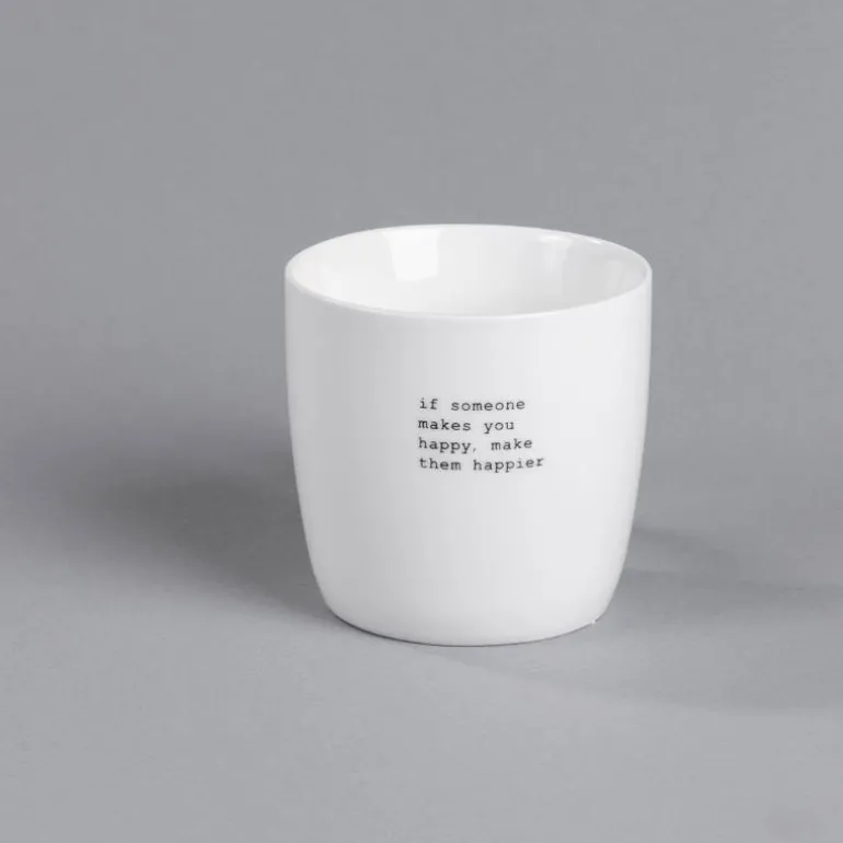 Krus "if someone makes you happy.." 30 cl hvit