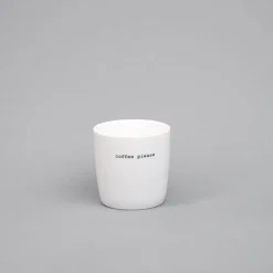 Krus mini coffee please 10 cl hvit