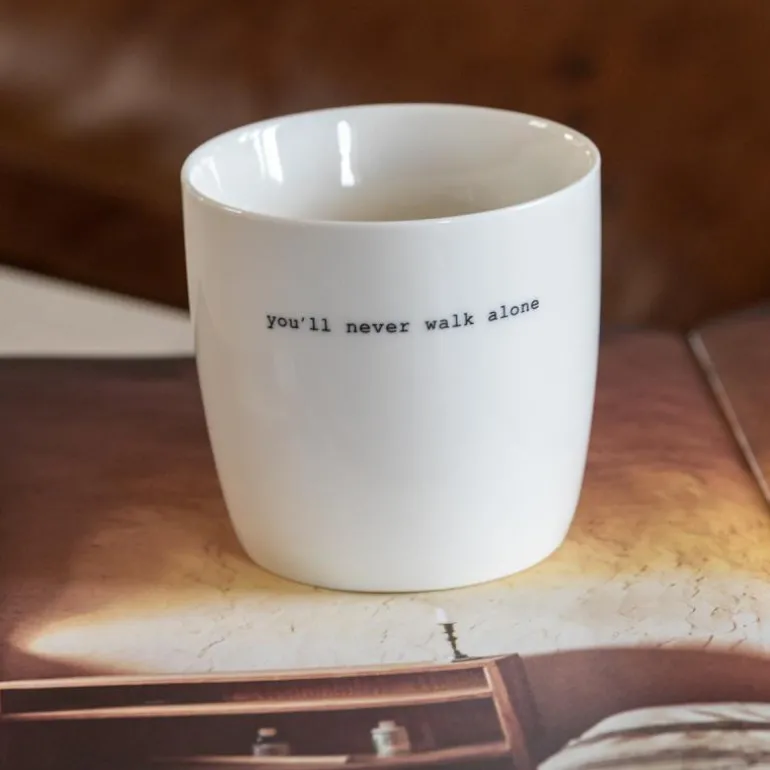 Krus you`ll never walk alone 30 cl hvit