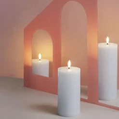 Kubbelys LED 7,4x15 cm silk hvit