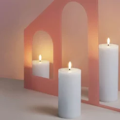 Kubbelys LED 7,4x20 cm silk hvit