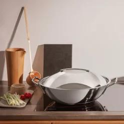 Kuppellokk 32 cm rustfritt stål