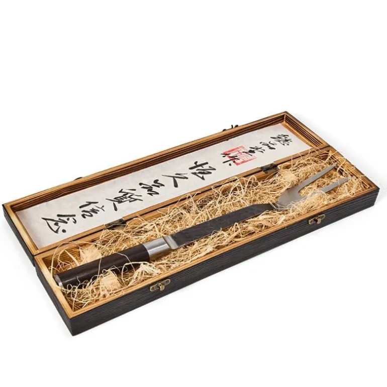 Kuro BBQ gaffel 12,2 cm brun/rustfri