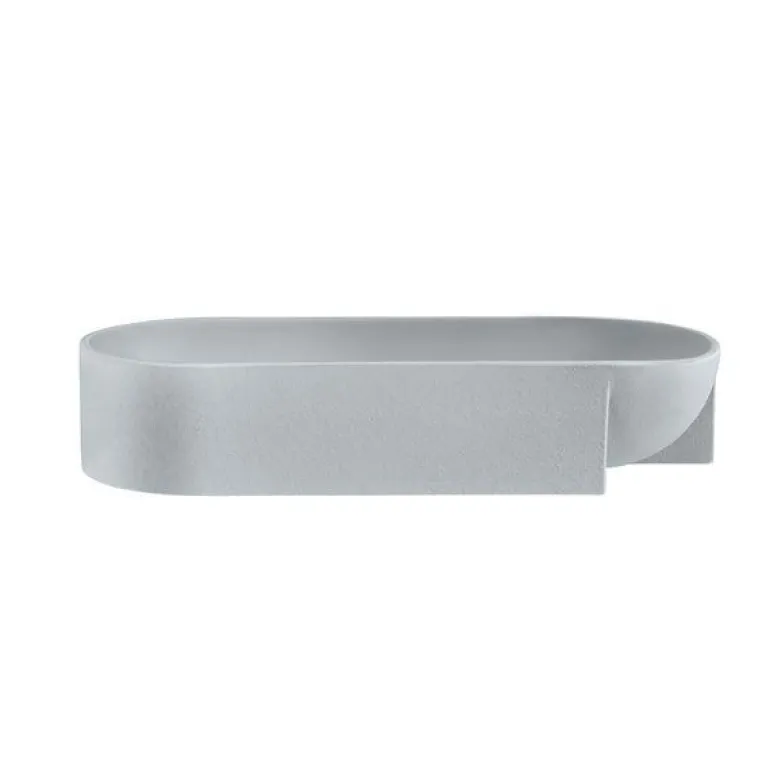Kuru keramisk skål 37x7,5 cm lys grå